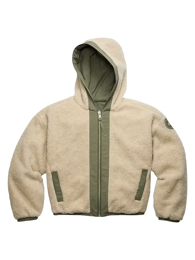 Canada Goose Women's Alberni Reversible Fleece Bomber Jacket - Light Tan Smokey Sage