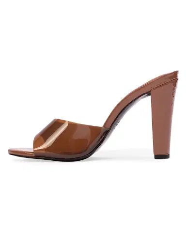 Black Suede Studio Women's Lila 95MM Patent Leather Mules - Mousse Patent Leather - Size 11 | Thumbnail 4