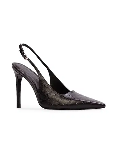 Black Suede Studio Women's Lainey 100MM Leather Pumps - Black Patent Leather | Thumbnail 3 Black Suede Studio Women's Lainey 100MM Leather Pumps - Black Patent Leather | Thumbnail 3