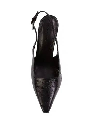 Black Suede Studio Women's Lainey 100MM Leather Pumps - Black Patent Leather | Thumbnail 6 Black Suede Studio Women's Lainey 100MM Leather Pumps - Black Patent Leather | Thumbnail 6