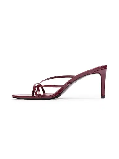 Black Suede Studio Women's Carla 65MM Patent Leather Sandals - Ruby Patent Leather - Size 7.5 | Thumbnail 4