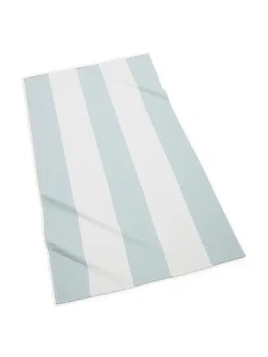 Kassatex Block Stripe Beach Towel - Seaglass White | Thumbnail 2