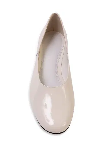 Black Suede Studio Women's Ezra Ballet Flats - Coconut Patent | Thumbnail 5