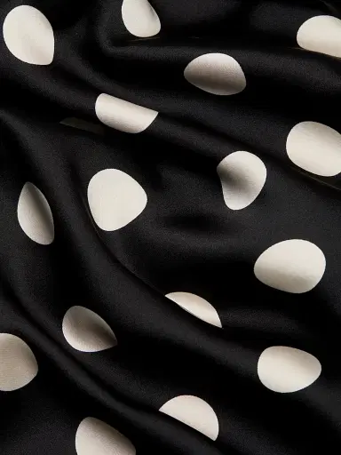 If Only Studio Women's Polka Dot A-Line Midi-Dress - Black White - Size Large | Thumbnail 7