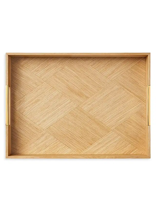 AERIN Marcello Small Tray - Medium Brown
