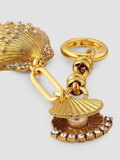 Elizabeth Cole Women's Calico Crystal, Imitation Pearl & 24K-Gold-Plated Bag Charm | Thumbnail 3