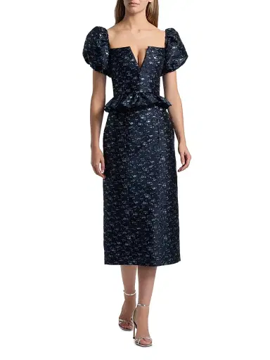 Markarian Women's Sylvan Floral Brocade Balloon-Sleeve Top | Thumbnail 2
