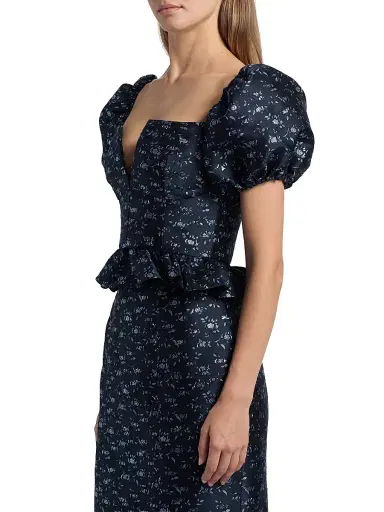 Markarian Women's Sylvan Floral Brocade Balloon-Sleeve Top | Thumbnail 4