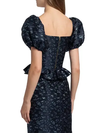 Markarian Women's Sylvan Floral Brocade Balloon-Sleeve Top | Thumbnail 5
