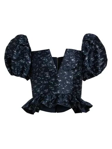Markarian Women's Sylvan Floral Brocade Balloon-Sleeve Top | Thumbnail 1