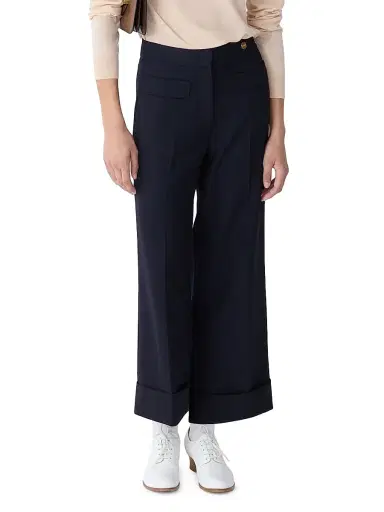 Callas Milano Women's Brody Cropped-Cuff Pants - Navy | Thumbnail 3