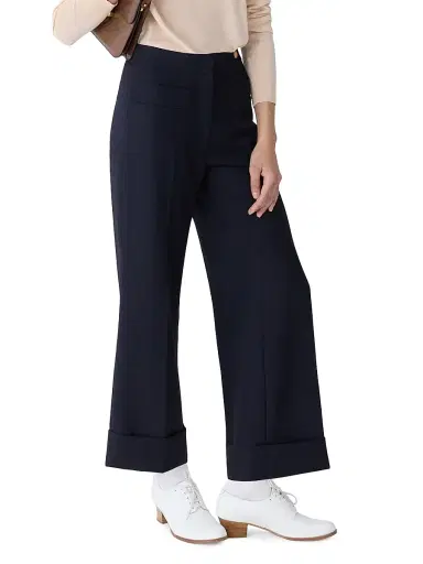 Callas Milano Women's Brody Cropped-Cuff Pants - Navy | Thumbnail 5