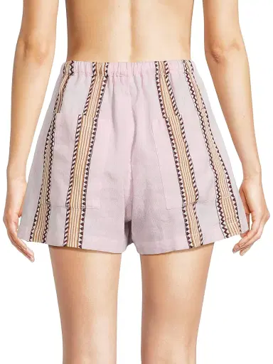 lemlem Women's Safia Striped Jacquard Shorts - Munit Pink | Thumbnail 5 lemlem Women's Safia Striped Jacquard Shorts - Munit Pink | Thumbnail 5