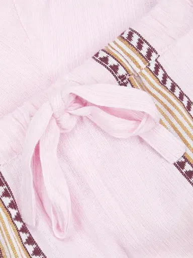 lemlem Women's Safia Striped Jacquard Shorts - Munit Pink | Thumbnail 6 lemlem Women's Safia Striped Jacquard Shorts - Munit Pink | Thumbnail 6