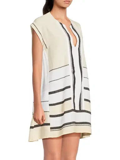 Lemlem Women's Elina Woven Jacquard Caftan Minidress | Thumbnail 4 Lemlem Women's Elina Woven Jacquard Caftan Minidress | Thumbnail 4