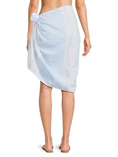lemlem Women's Lema Jacquard Sarong - Debre Sky | Thumbnail 5 lemlem Women's Lema Jacquard Sarong - Debre Sky | Thumbnail 5