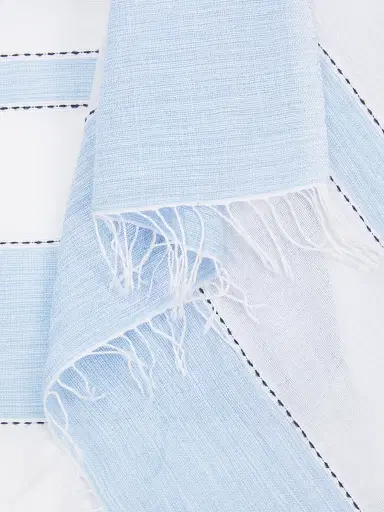 lemlem Women's Lema Jacquard Sarong - Debre Sky | Thumbnail 6 lemlem Women's Lema Jacquard Sarong - Debre Sky | Thumbnail 6