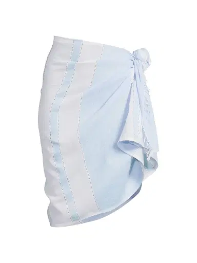 lemlem Women's Lema Jacquard Sarong - Debre Sky | Thumbnail 1 lemlem Women's Lema Jacquard Sarong - Debre Sky | Thumbnail 1