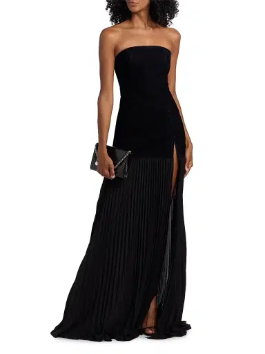 Toccin Women's Lina Strapless Sculpted Maxi Dress - Jet | Thumbnail 3