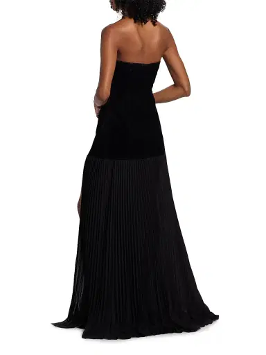 Toccin Women's Lina Strapless Sculpted Maxi Dress - Jet | Thumbnail 5