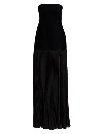 Toccin Women's Lina Strapless Sculpted Maxi Dress - Jet | Thumbnail 1