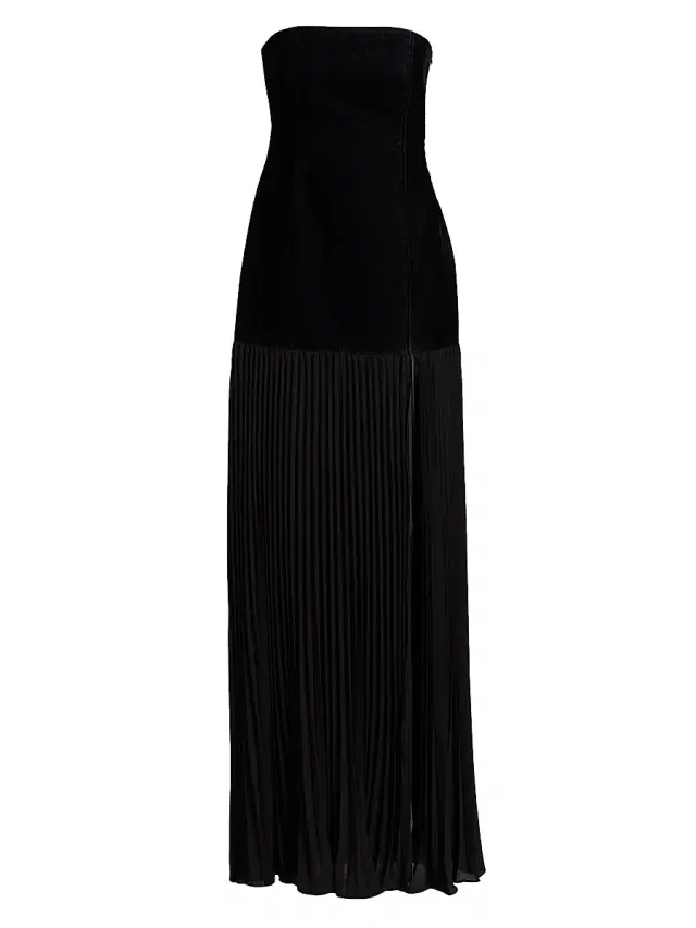 Toccin Women's Lina Strapless Sculpted Maxi Dress - Jet