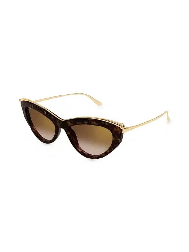 Cartier Women's Panthère Classic 55MM Cat-Eye Sunglasses - Gold Brown | Thumbnail 1