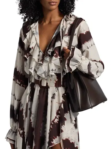 Toccin Women's Petra Printed Ruffle Midi-Dress - Deep Spice Multi Tie Dye | Thumbnail 6 Toccin Women's Petra Printed Ruffle Midi-Dress - Deep Spice Multi Tie Dye | Thumbnail 6
