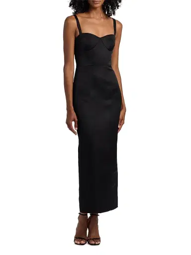 Toccin Women's Solene Bustier Sculpted Midi-Dress - Jet | Thumbnail 2