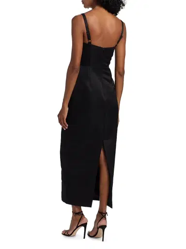 Toccin Women's Solene Bustier Sculpted Midi-Dress - Jet | Thumbnail 5