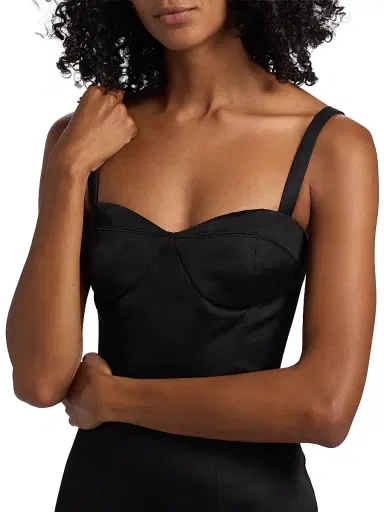 Toccin Women's Solene Bustier Sculpted Midi-Dress - Jet | Thumbnail 6