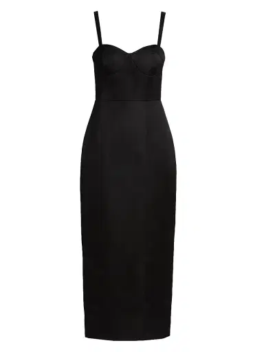Toccin Women's Solene Bustier Sculpted Midi-Dress - Jet | Thumbnail 1