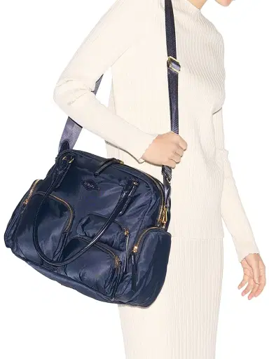 MZ Wallace Women's Chelsea Zip-Pouch Shoulder Bag - Navy | Thumbnail 3 MZ Wallace Women's Chelsea Zip-Pouch Shoulder Bag - Navy | Thumbnail 3
