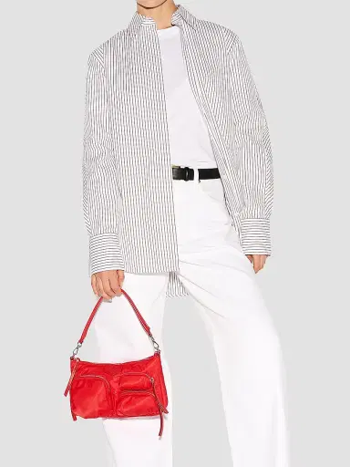 MZ Wallace Women's Petite Chelsea Zip-Pocket Shoulder Bag - Cherry | Thumbnail 2