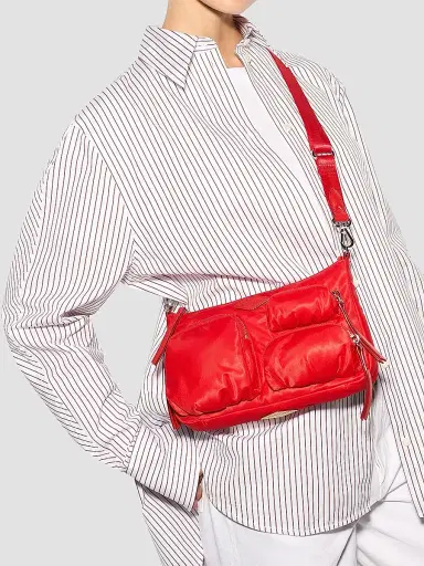 MZ Wallace Women's Petite Chelsea Zip-Pocket Shoulder Bag - Cherry | Thumbnail 3