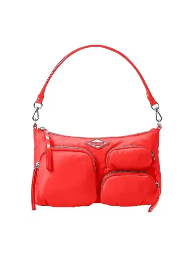 MZ Wallace Women's Petite Chelsea Zip-Pocket Shoulder Bag - Cherry | Thumbnail 1