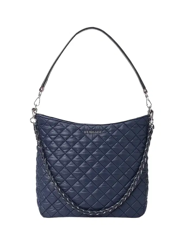 MZ Wallace Women's Crosby Quilted Hobo Bag - Blue
