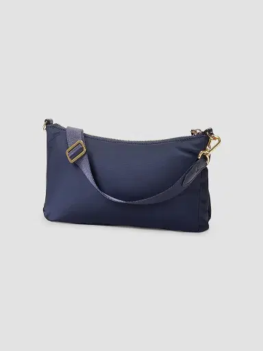 MZ Wallace Women's Petite Chelsea Logo Shoulder Bag - Navy | Thumbnail 5