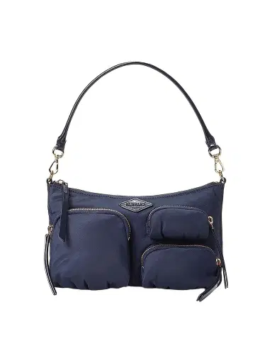 MZ Wallace Women's Petite Chelsea Logo Shoulder Bag - Navy | Thumbnail 1