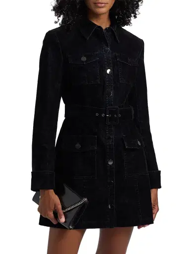 Toccin Women's Mercer Denim Shirt Minidress - Jet | Thumbnail 3