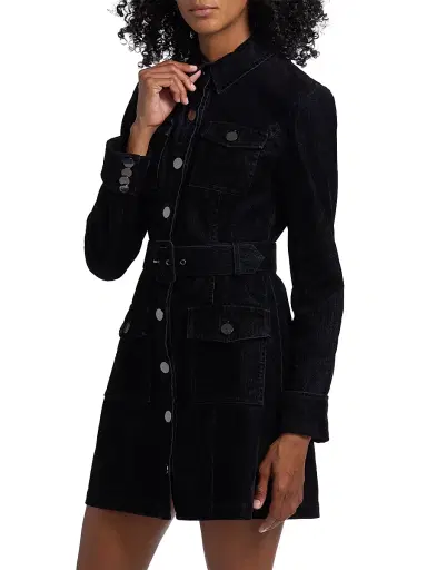 Toccin Women's Mercer Denim Shirt Minidress - Jet | Thumbnail 4