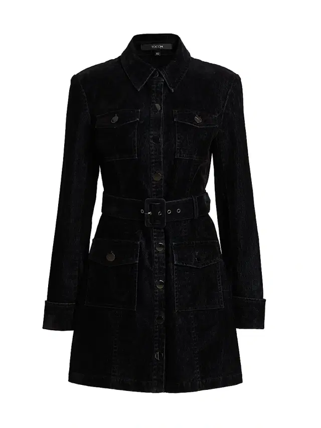 Toccin Women's Mercer Denim Shirt Minidress - Jet