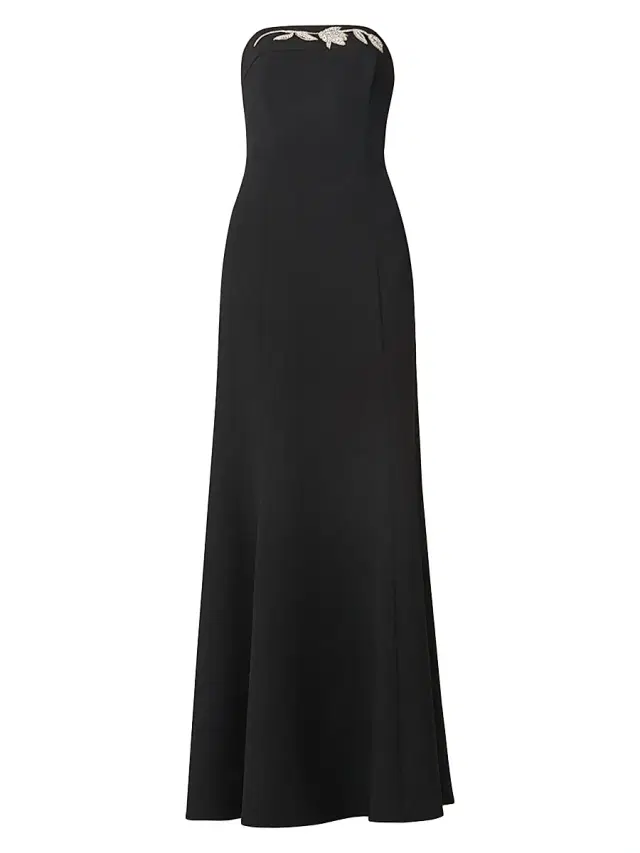 Shoshanna Women's Phillippa Crepe Strapless Gown - Jet
