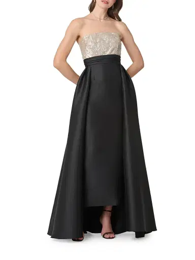 Shoshanna Women's Tilly Strapless Sequined Gown - Champagne Jet | Thumbnail 2