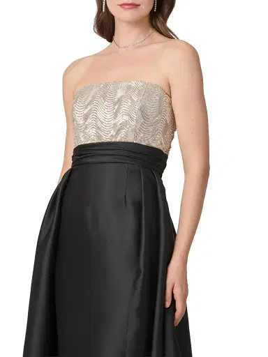 Shoshanna Women's Tilly Strapless Sequined Gown - Champagne Jet | Thumbnail 4