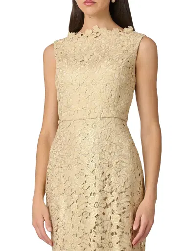 Shoshanna Women's Reese Sleeveless Mermaid Gown - Gold | Thumbnail 4