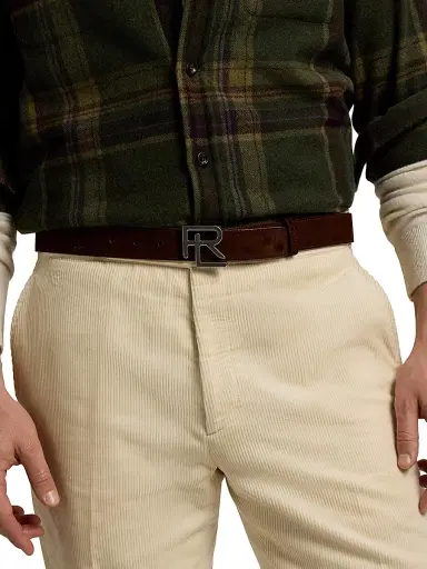 Polo Ralph Lauren Men's RL Suede Belt | Thumbnail 2 Polo Ralph Lauren Men's RL Suede Belt | Thumbnail 2