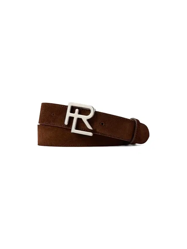 Polo Ralph Lauren Men's RL Suede Belt - Luggage Brown