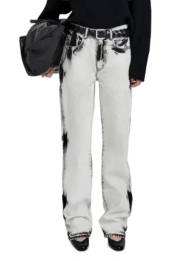 Proenza Schouler Women's Ryman Acid-Wash Straight-Leg Jeans | Thumbnail 2