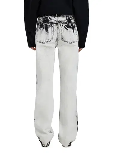 Proenza Schouler Women's Ryman Acid-Wash Straight-Leg Jeans | Thumbnail 4